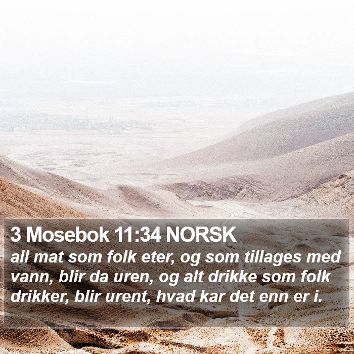 3 Mosebok 11:34 NORSK Bible Study