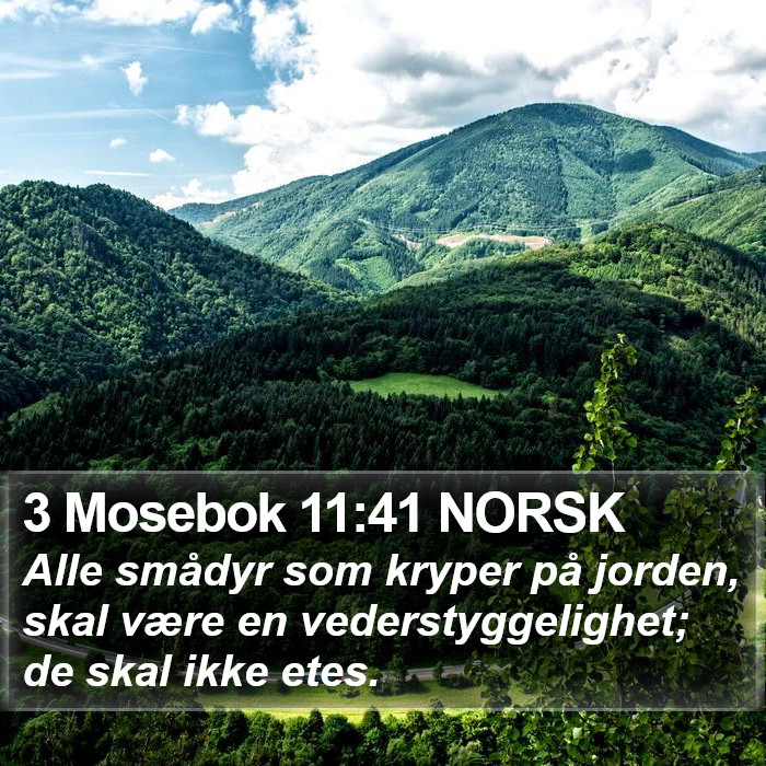 3 Mosebok 11:41 NORSK Bible Study