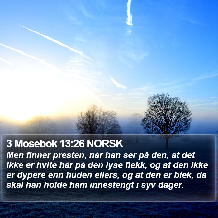 3 Mosebok 13:26 NORSK Bible Study