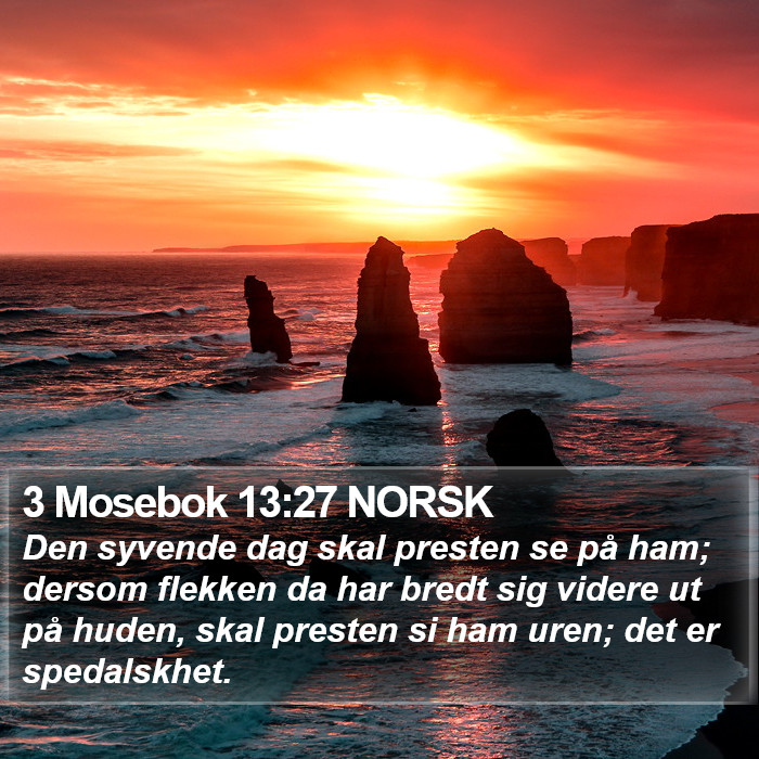 3 Mosebok 13:27 NORSK Bible Study