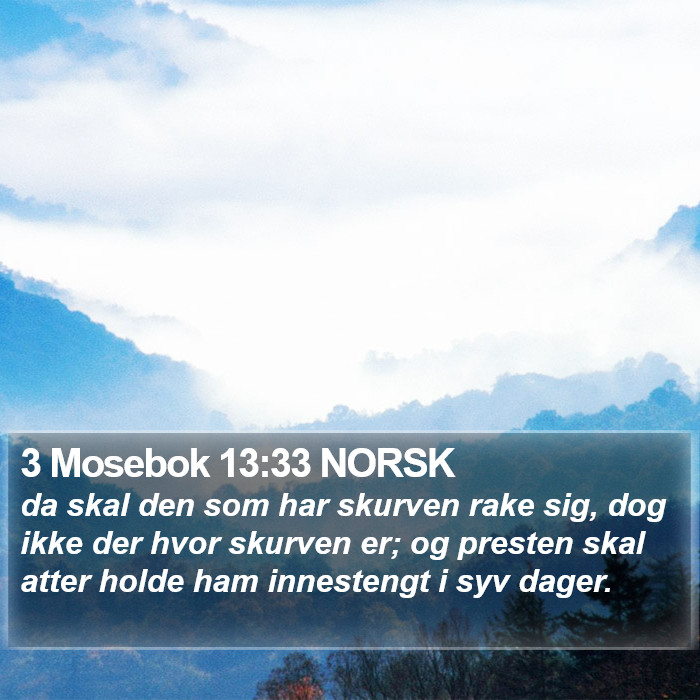 3 Mosebok 13:33 NORSK Bible Study