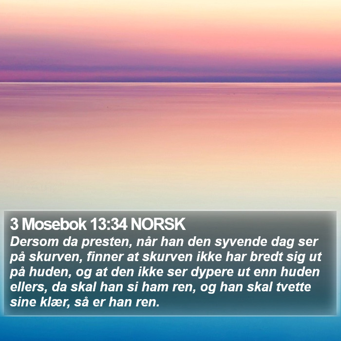 3 Mosebok 13:34 NORSK Bible Study