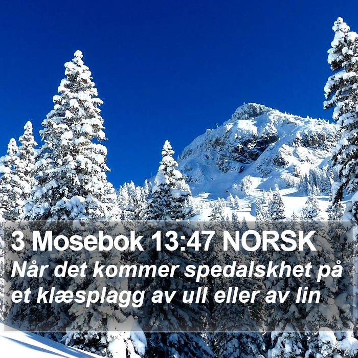 3 Mosebok 13:47 NORSK Bible Study