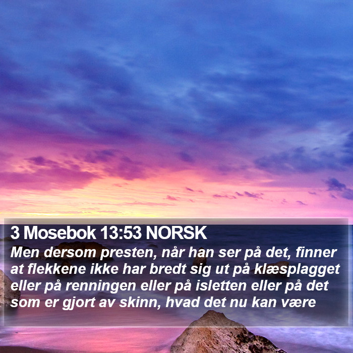 3 Mosebok 13:53 NORSK Bible Study