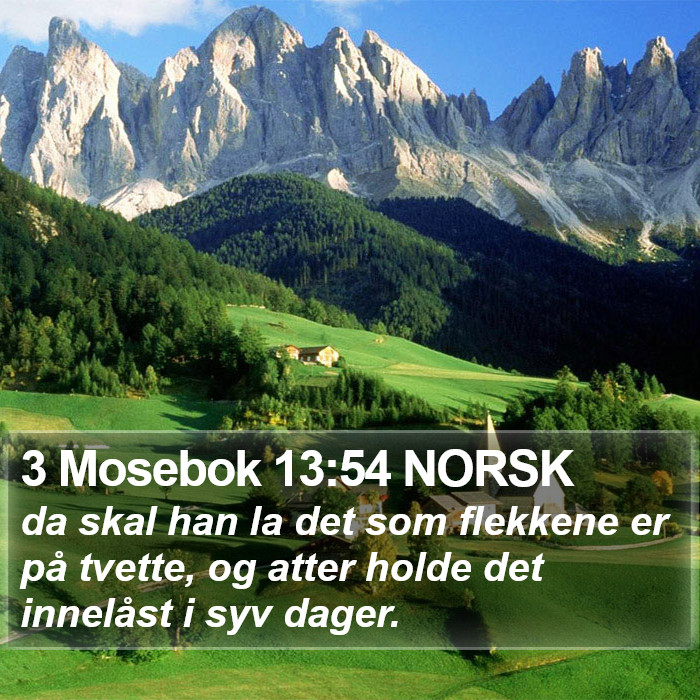 3 Mosebok 13:54 NORSK Bible Study