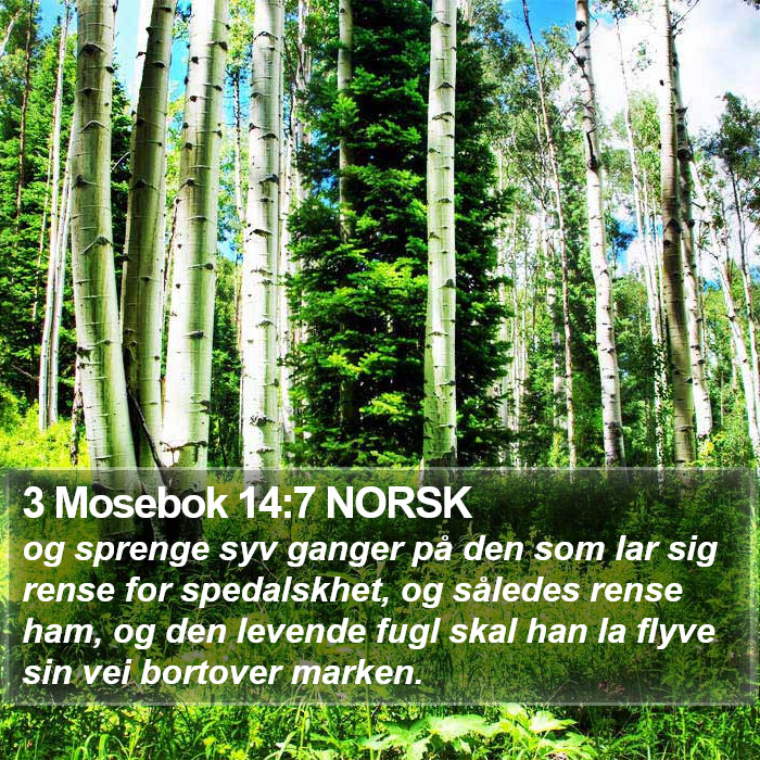 3 Mosebok 14:7 NORSK Bible Study