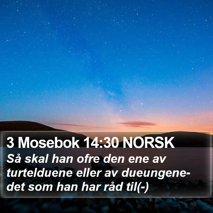 3 Mosebok 14:30 NORSK Bible Study