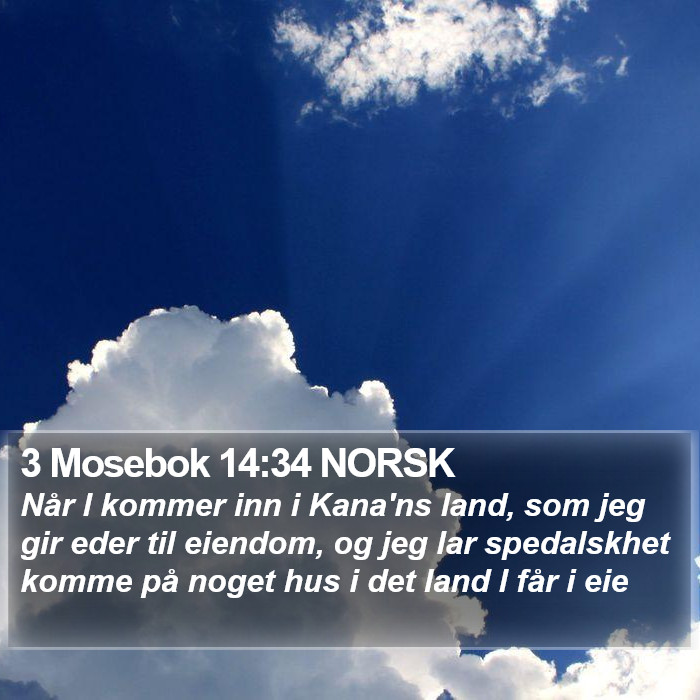 3 Mosebok 14:34 NORSK Bible Study