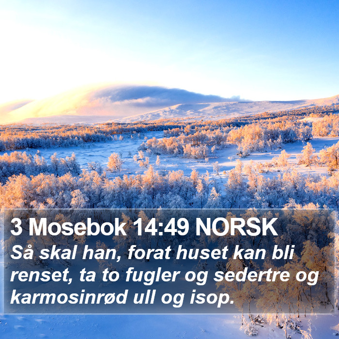 3 Mosebok 14:49 NORSK Bible Study