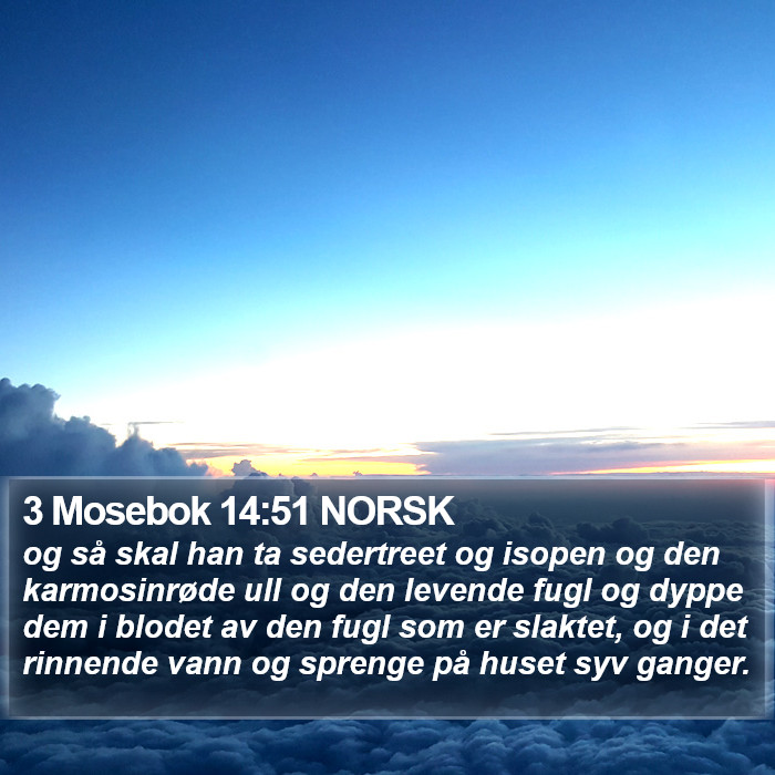 3 Mosebok 14:51 NORSK Bible Study