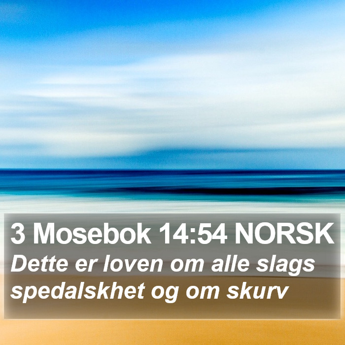 3 Mosebok 14:54 NORSK Bible Study