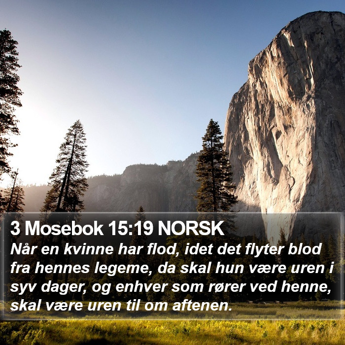 3 Mosebok 15:19 NORSK Bible Study