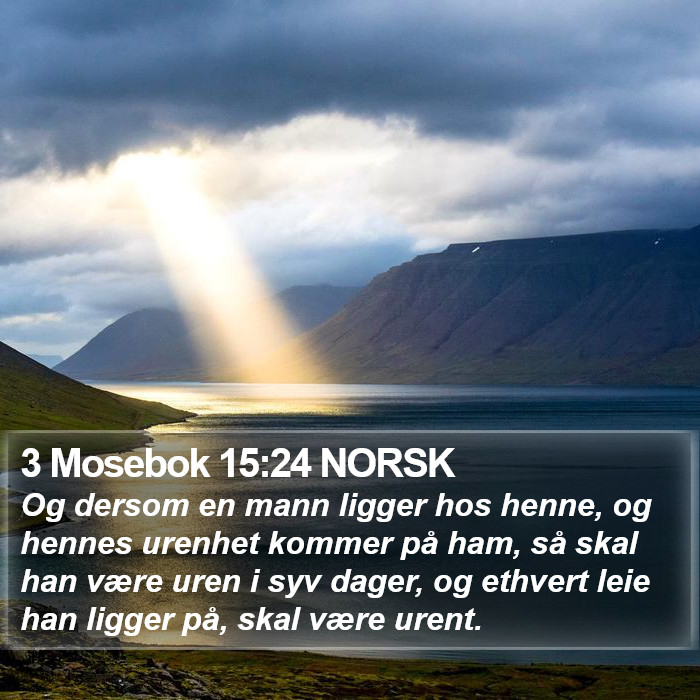 3 Mosebok 15:24 NORSK Bible Study