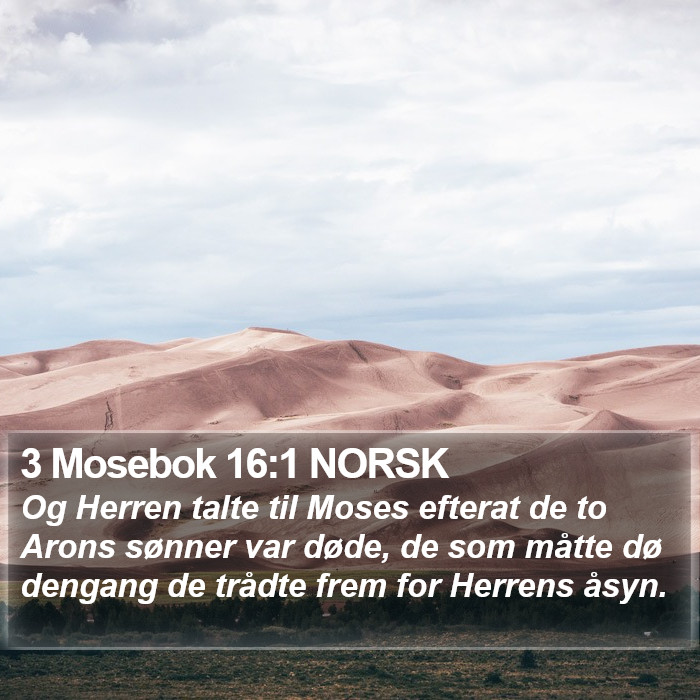 3 Mosebok 16:1 NORSK Bible Study