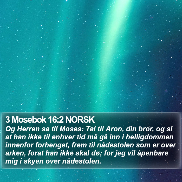 3 Mosebok 16:2 NORSK Bible Study