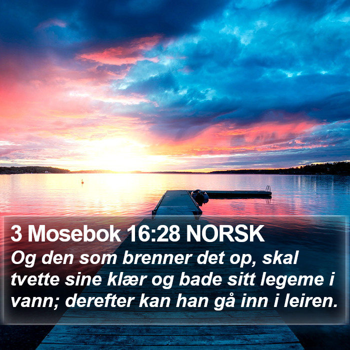 3 Mosebok 16:28 NORSK Bible Study