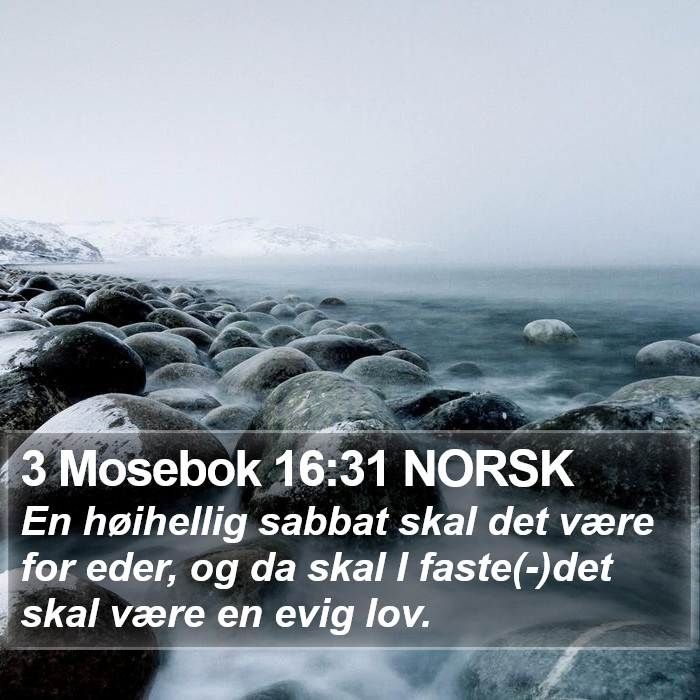 3 Mosebok 16:31 NORSK Bible Study