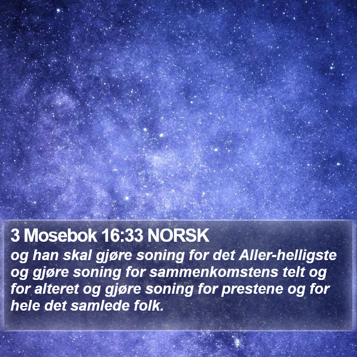 3 Mosebok 16:33 NORSK Bible Study