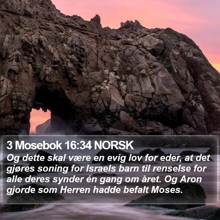 3 Mosebok 16:34 NORSK Bible Study