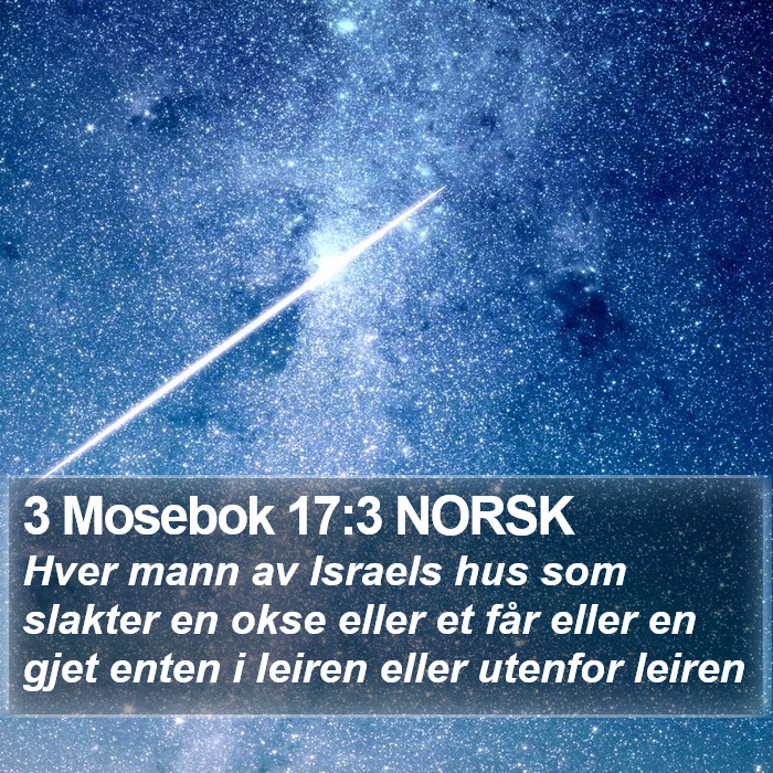 3 Mosebok 17:3 NORSK Bible Study