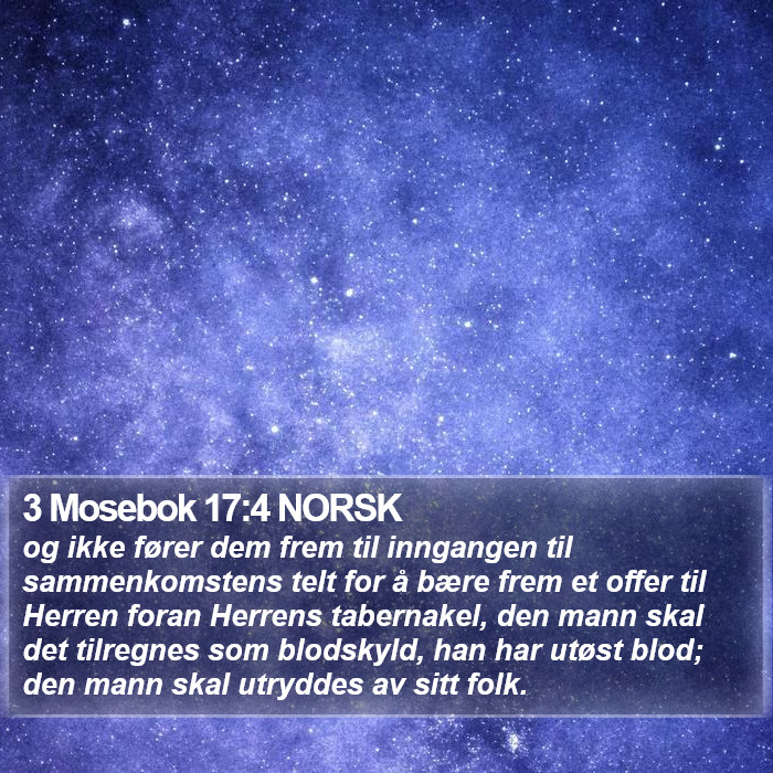 3 Mosebok 17:4 NORSK Bible Study