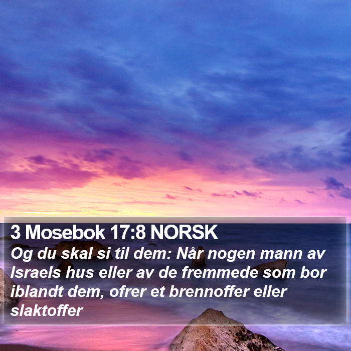 3 Mosebok 17:8 NORSK Bible Study