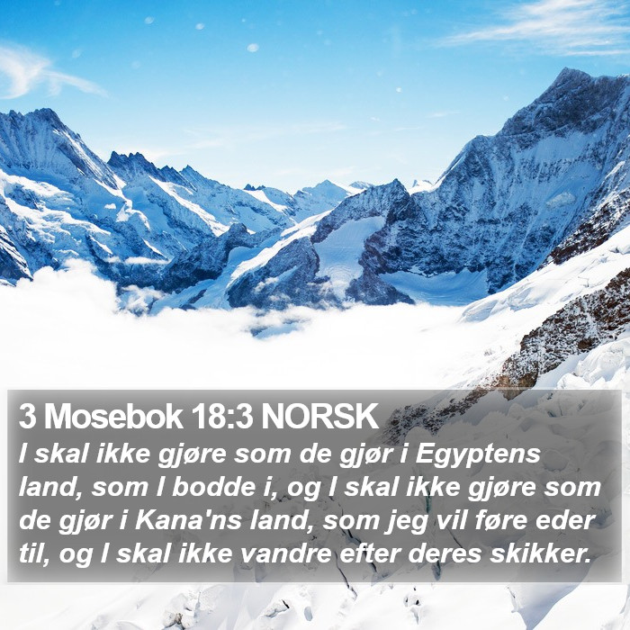 3 Mosebok 18:3 NORSK Bible Study