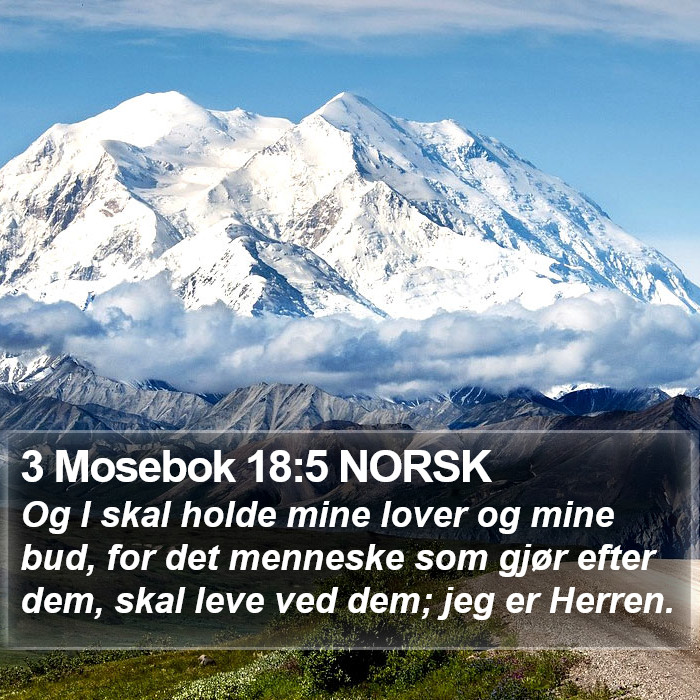 3 Mosebok 18:5 NORSK Bible Study