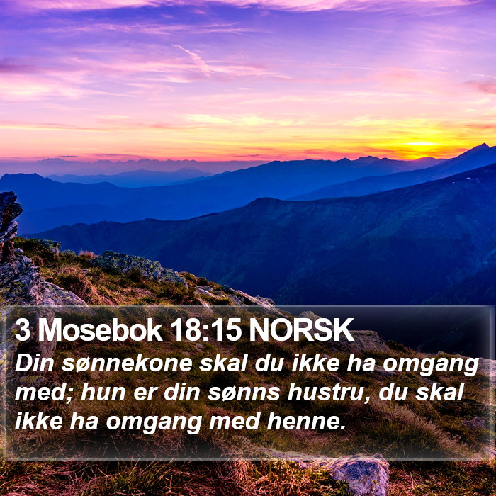 3 Mosebok 18:15 NORSK Bible Study