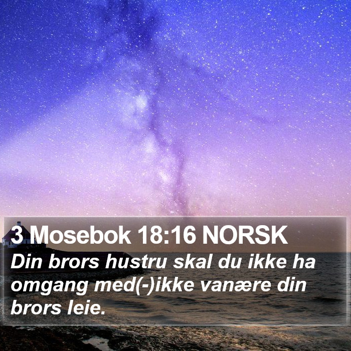 3 Mosebok 18:16 NORSK Bible Study