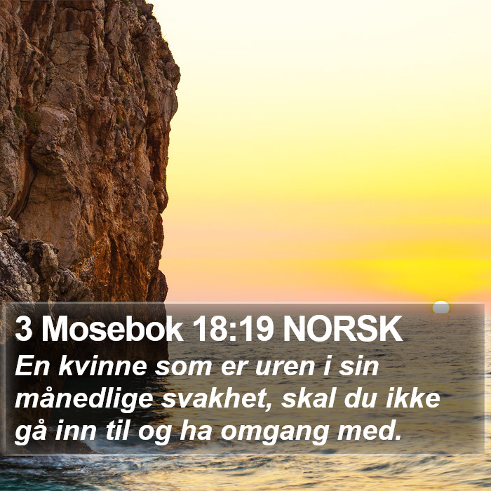 3 Mosebok 18:19 NORSK Bible Study