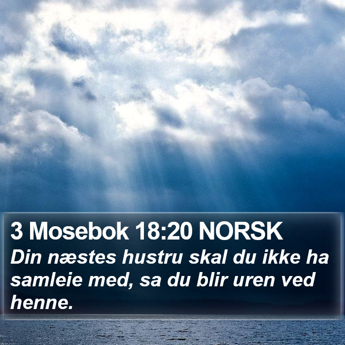 3 Mosebok 18:20 NORSK Bible Study
