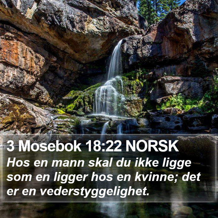 3 Mosebok 18:22 NORSK Bible Study