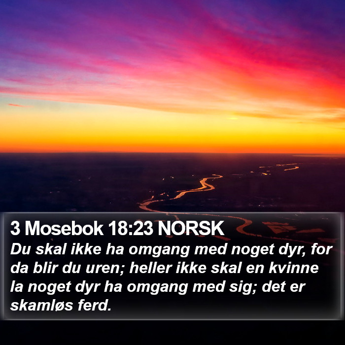 3 Mosebok 18:23 NORSK Bible Study