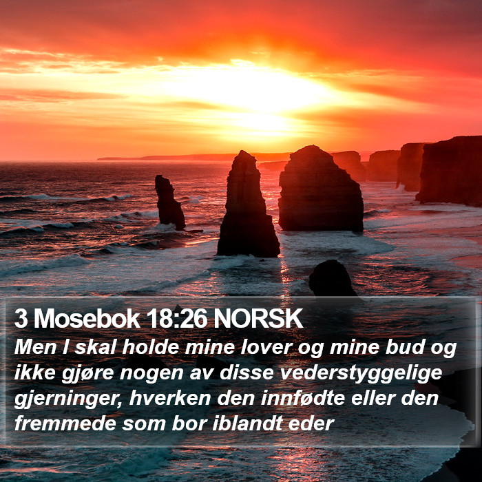 3 Mosebok 18:26 NORSK Bible Study