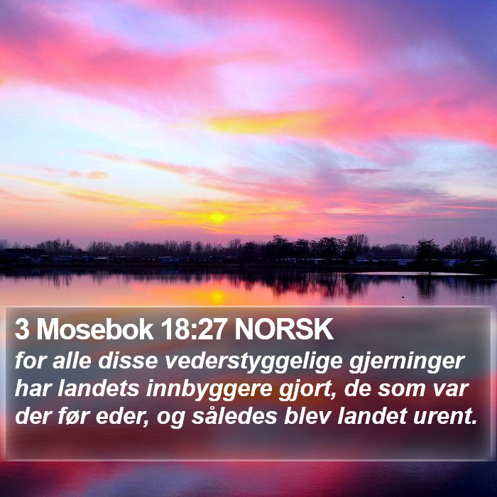 3 Mosebok 18:27 NORSK Bible Study
