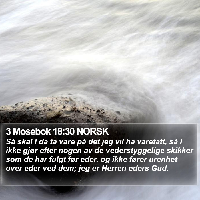 3 Mosebok 18:30 NORSK Bible Study