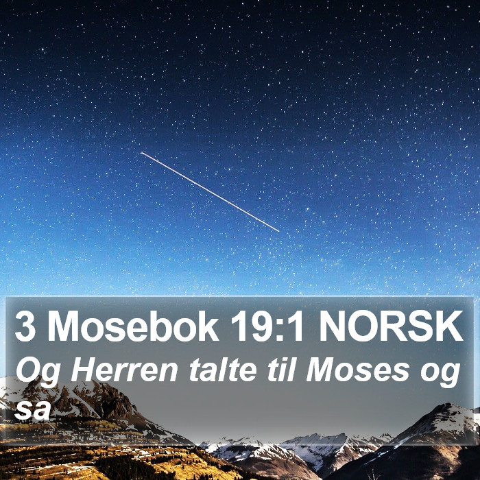 3 Mosebok 19:1 NORSK Bible Study