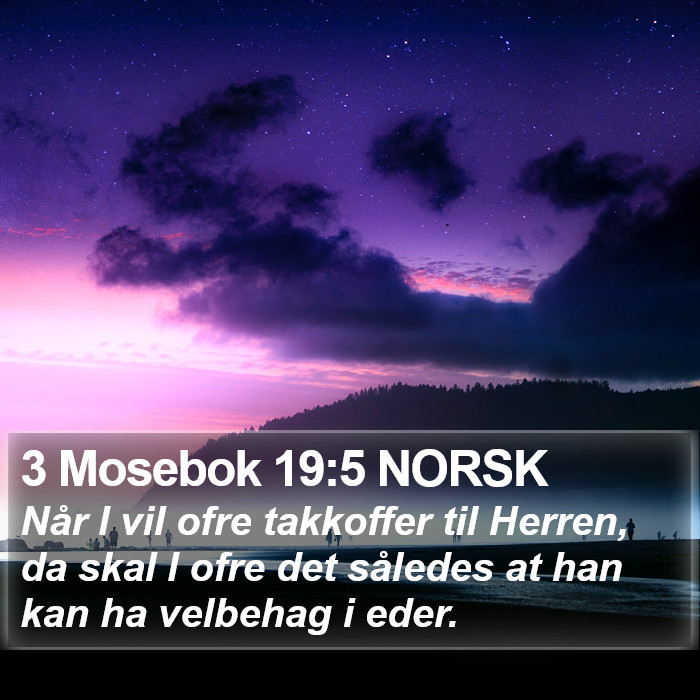 3 Mosebok 19:5 NORSK Bible Study