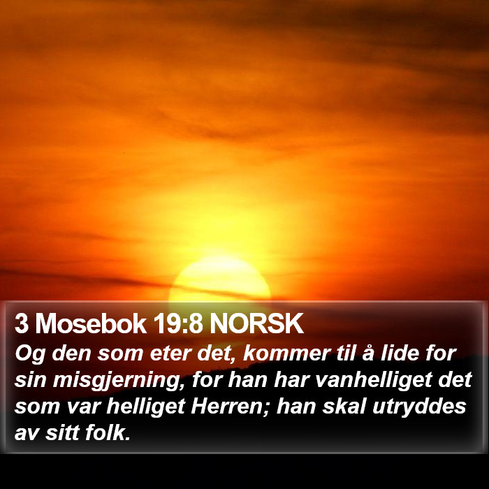 3 Mosebok 19:8 NORSK Bible Study