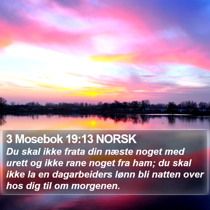 3 Mosebok 19:13 NORSK Bible Study