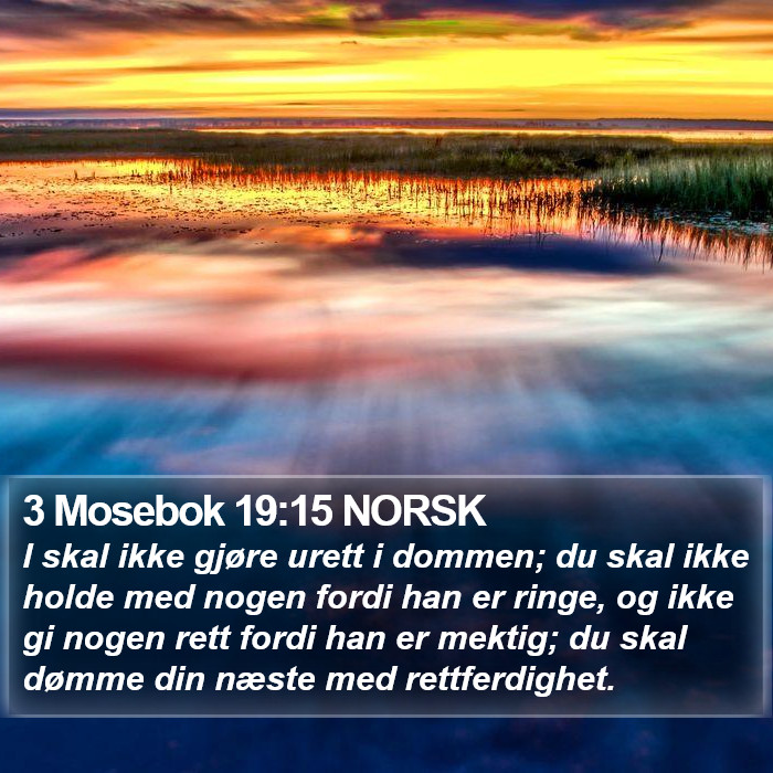 3 Mosebok 19:15 NORSK Bible Study