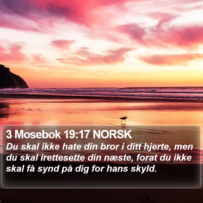 3 Mosebok 19:17 NORSK Bible Study