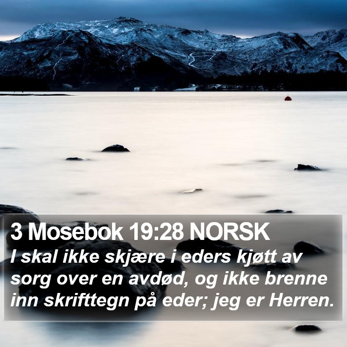 3 Mosebok 19:28 NORSK Bible Study