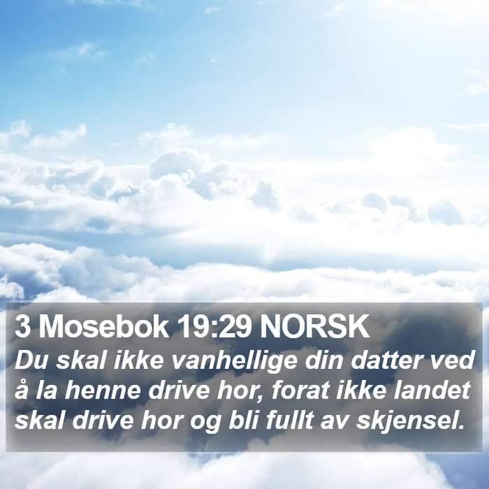 3 Mosebok 19:29 NORSK Bible Study