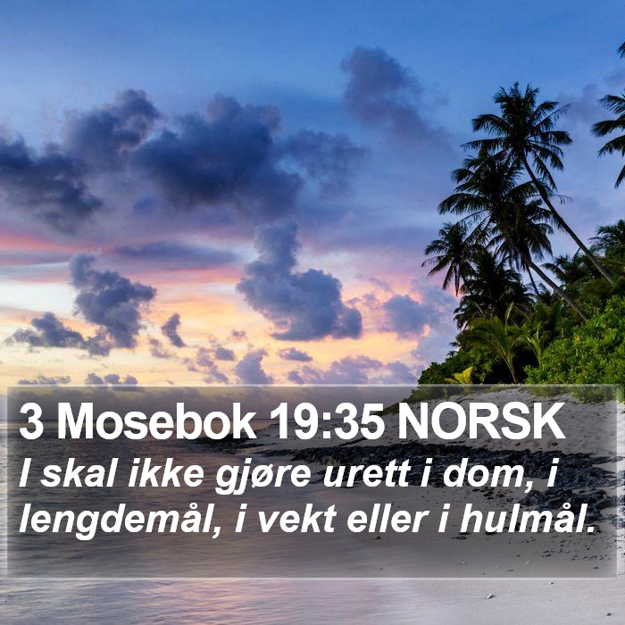 3 Mosebok 19:35 NORSK Bible Study