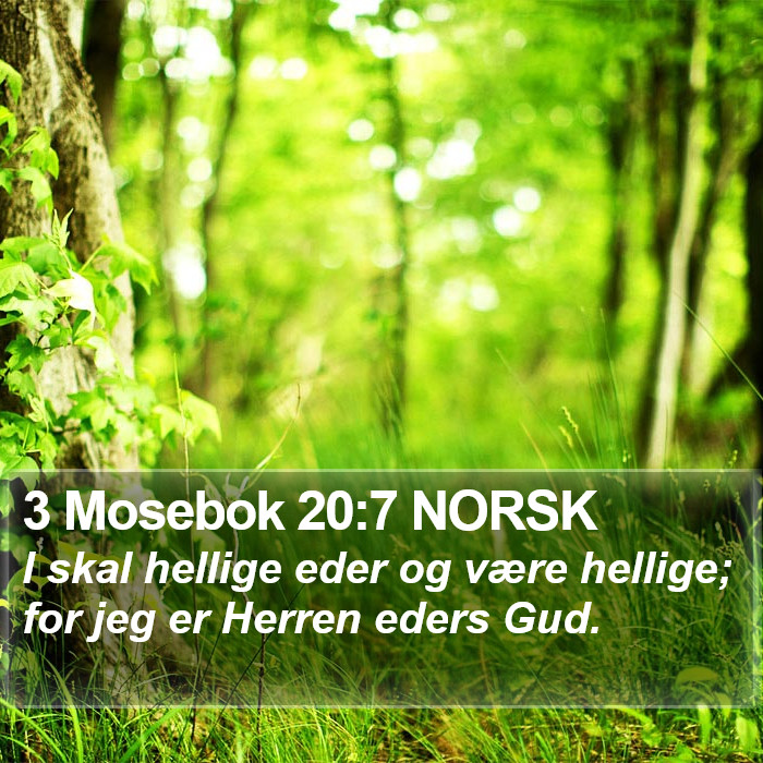 3 Mosebok 20:7 NORSK Bible Study