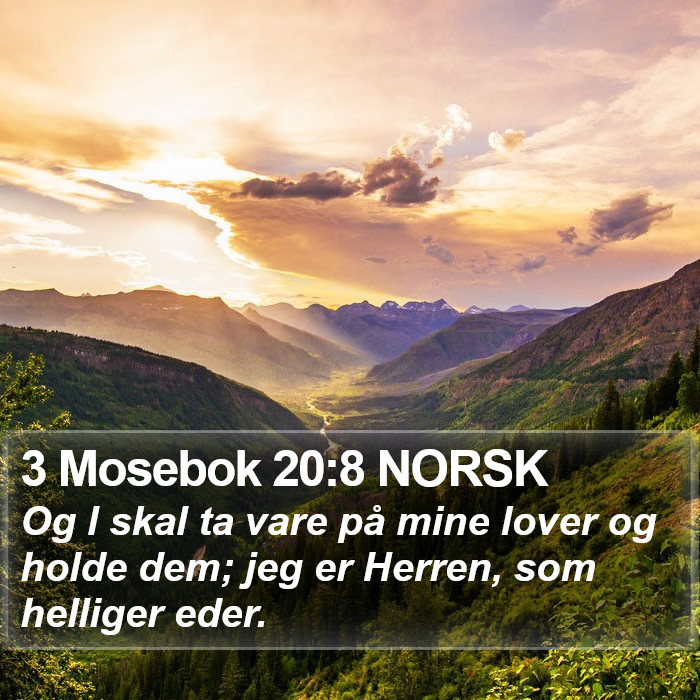 3 Mosebok 20:8 NORSK Bible Study