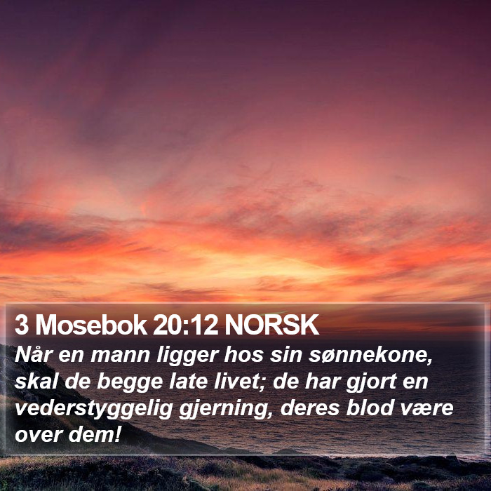 3 Mosebok 20:12 NORSK Bible Study