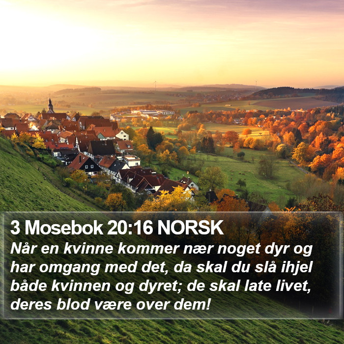 3 Mosebok 20:16 NORSK Bible Study